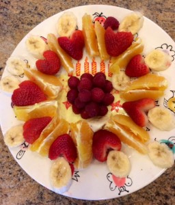 Valentines fruit platter