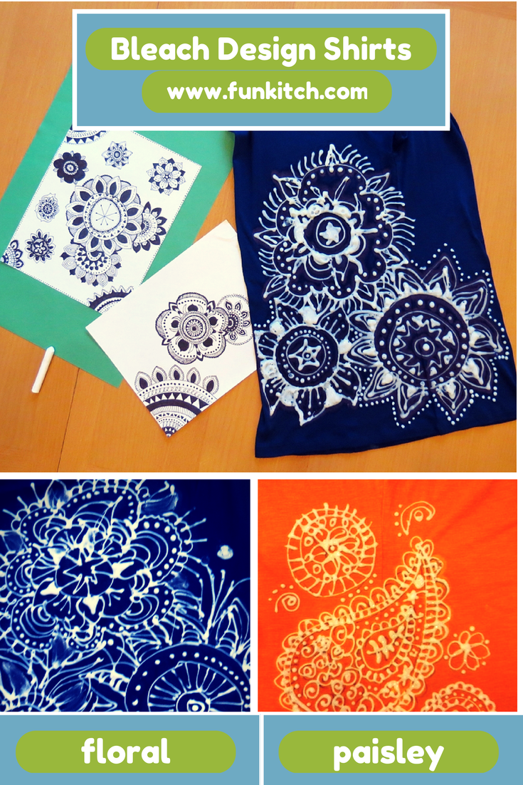 T-shirt Design, CLOROX bleach pen, Fabric Art, DIY